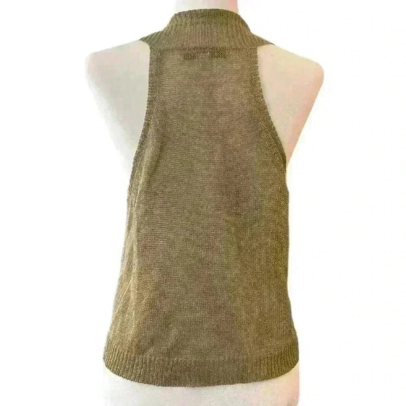 LAUREN CONRAD Gold Sparkle Vest Size Large - Picture 4 of 8